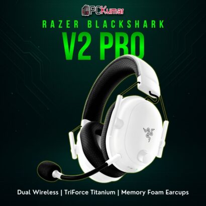 Razer BlackShark V2 Pro 2023 in white, delivering a multi-wireless approach for cross-platform listening.