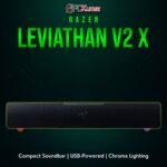 Razer Leviathan V2 X black soundbar with a reduced form factor, adding straightforward audio to PC gaming.