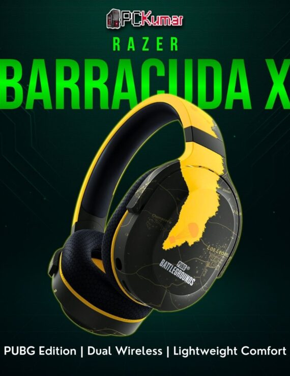 Razer Barracuda X 2022 in a special PUBG edition, referencing the popular battle royale with unique design elements.