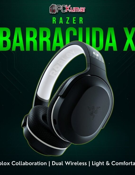 Razer Barracuda X 2022 Roblox edition with subtle branded elements, bridging cross-platform gaming audio.