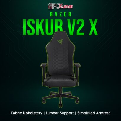 Razer Iskur V2 X black fabric gaming chair with a minimal approach, supporting healthy posture at a moderate price bracket.