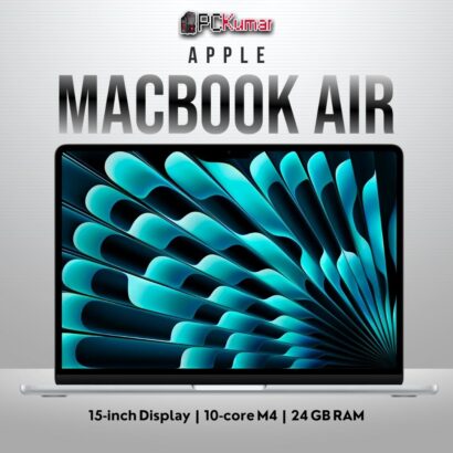 Silver 15‑inch MacBook Air M4 on studio desk beside camera gear, showcasing large display real estate.