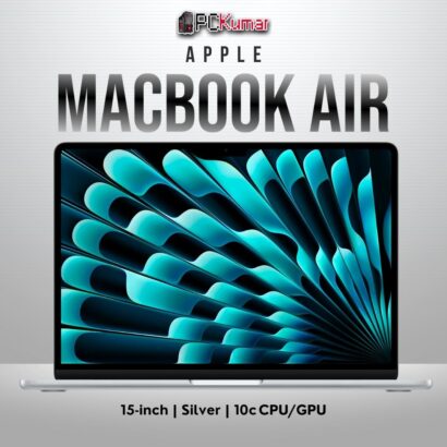 MacBook Air 15‑inch Silver – M4 10‑core, 16 GB RAM, 256 GB SSD – thin edge profile