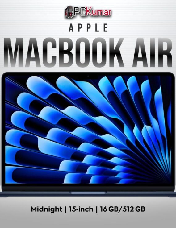 MacBook Air 15‑inch Midnight – M4 10‑core, 16 GB RAM, 512 GB SSD – rear port view