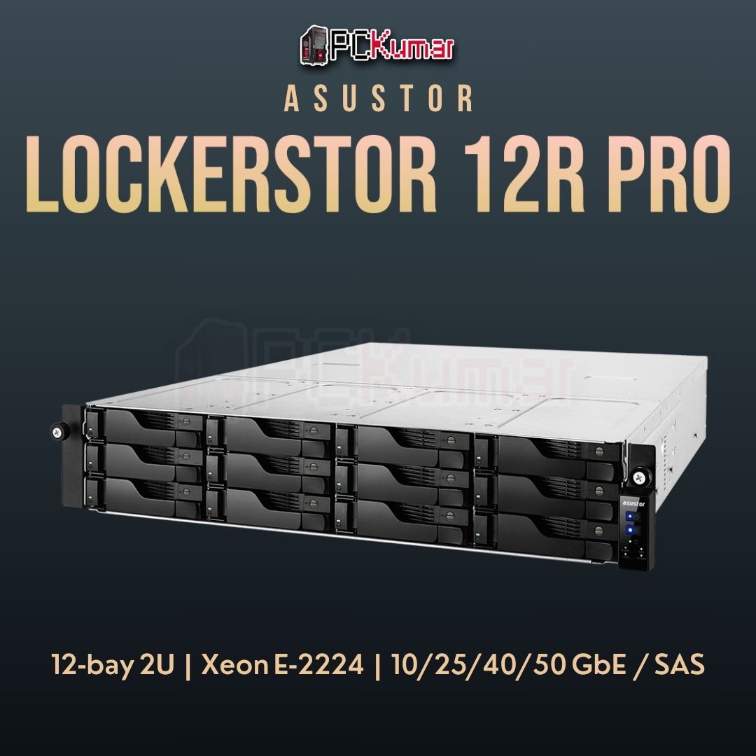 ASUSTOR LOCKERSTOR 12R PRO AS7112RDX 12 Bay NAS 2U Rackmount Server by PCKumar