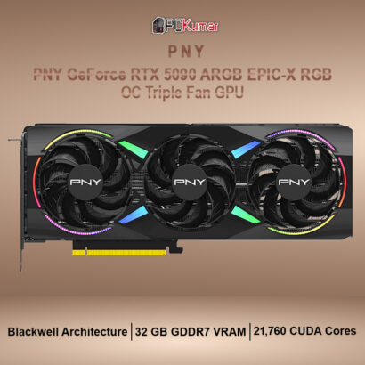 PNY GeForce RTX™ 5090 ARGB EPIC-X RGB™ Overclocked Triple Fan GPU