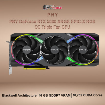 PNY GeForce RTX™ 5080 ARGB EPIC-X RGB™ Overclocked Triple Fan GPU