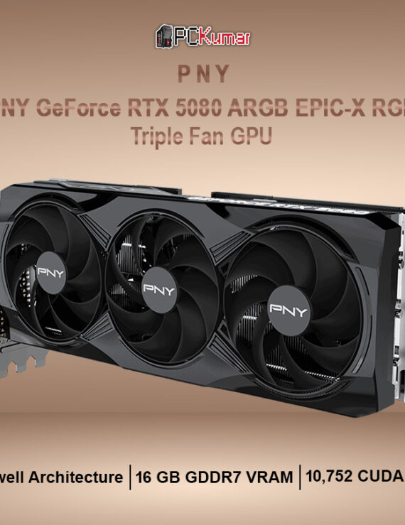 PNY GeForce RTX™ 5080 ARGB EPIC-X RGB™ Triple Fan GPU