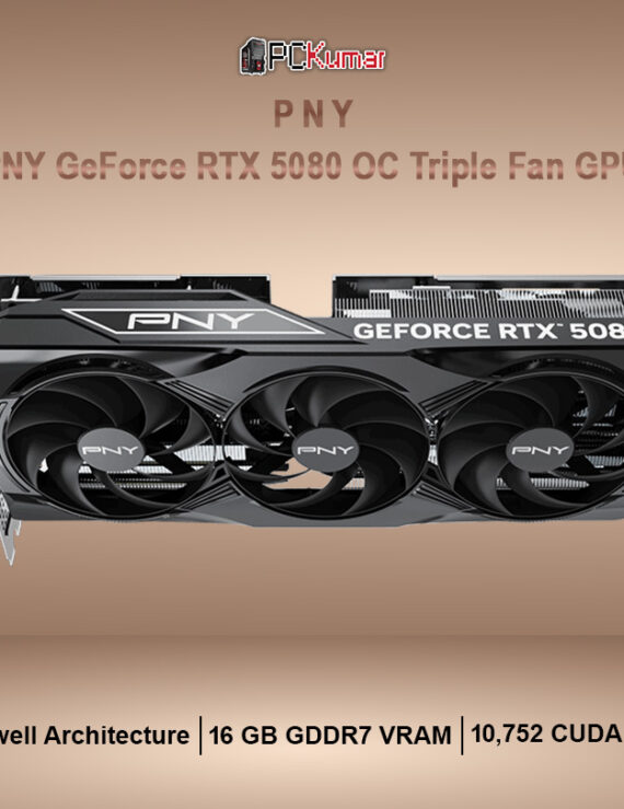 PNY GeForce RTX™ 5080 Overclocked Triple Fan GPU