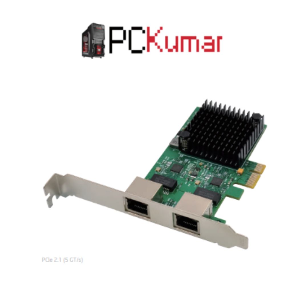 PCIe x1 RTL8125B Dual-2.5G RJ45 Copper Ethernet NIC