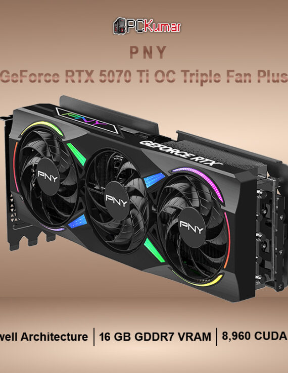 PNY GeForce RTX™ 5070 Ti Overclocked Triple Fan Plus GPU
