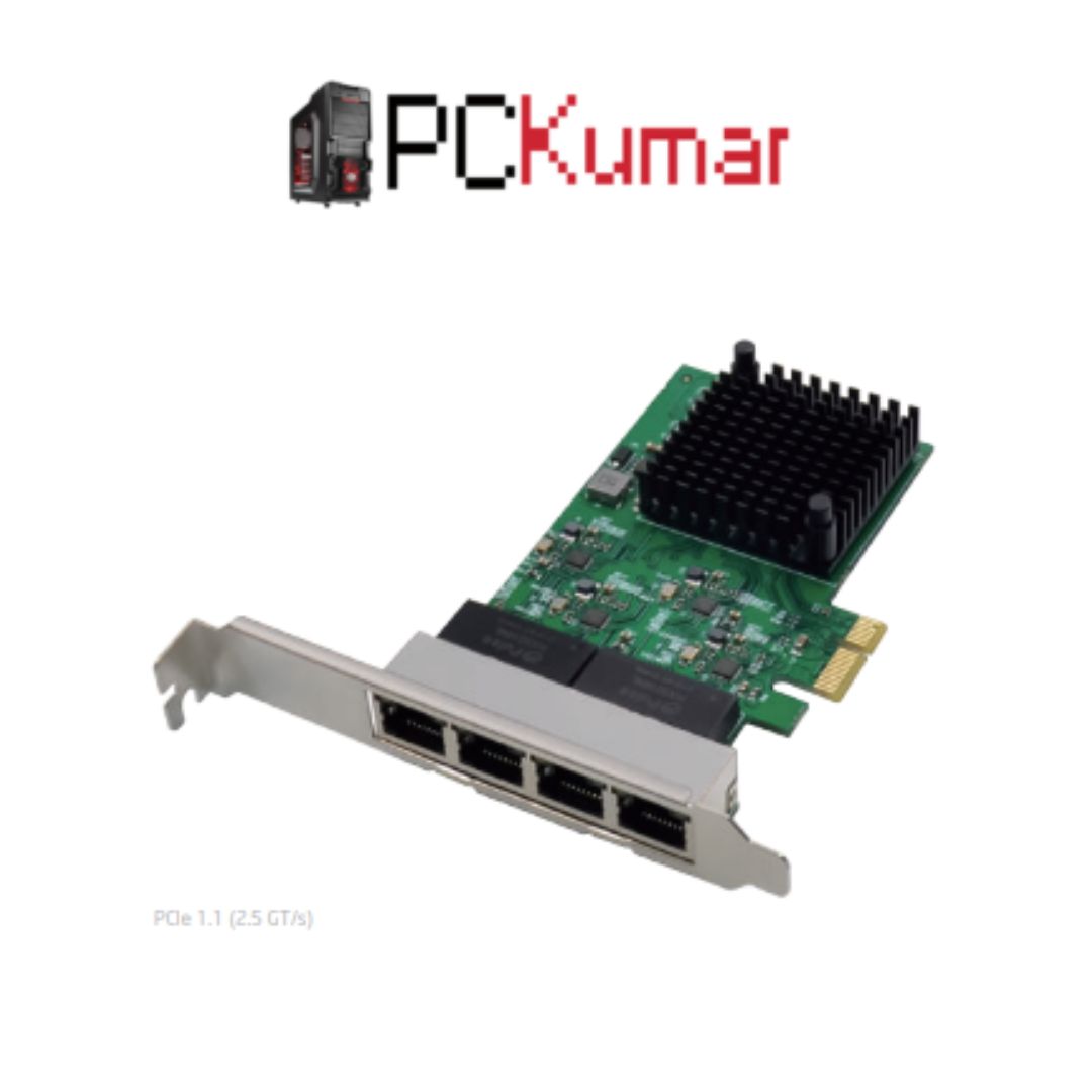 PCIe x1 RTL8111H Quad-1G RJ45 Copper Ethernet NIC