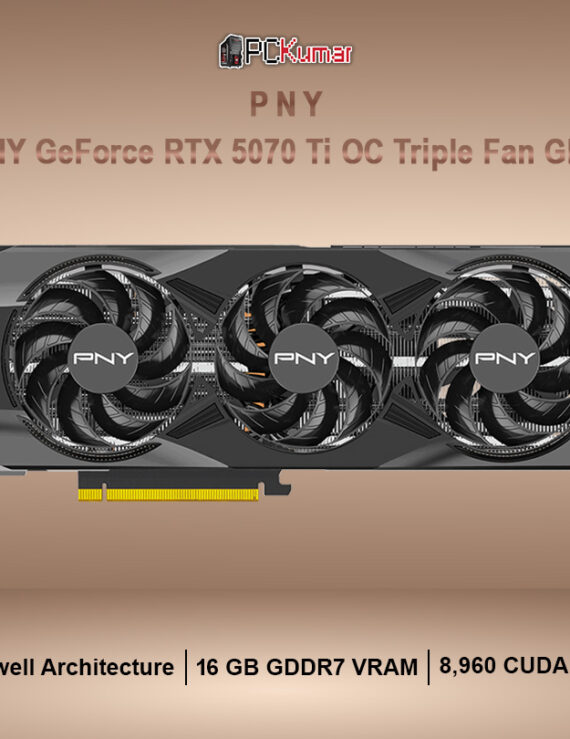 PNY GeForce RTX™ 5070 Ti Overclocked Triple Fan GPU