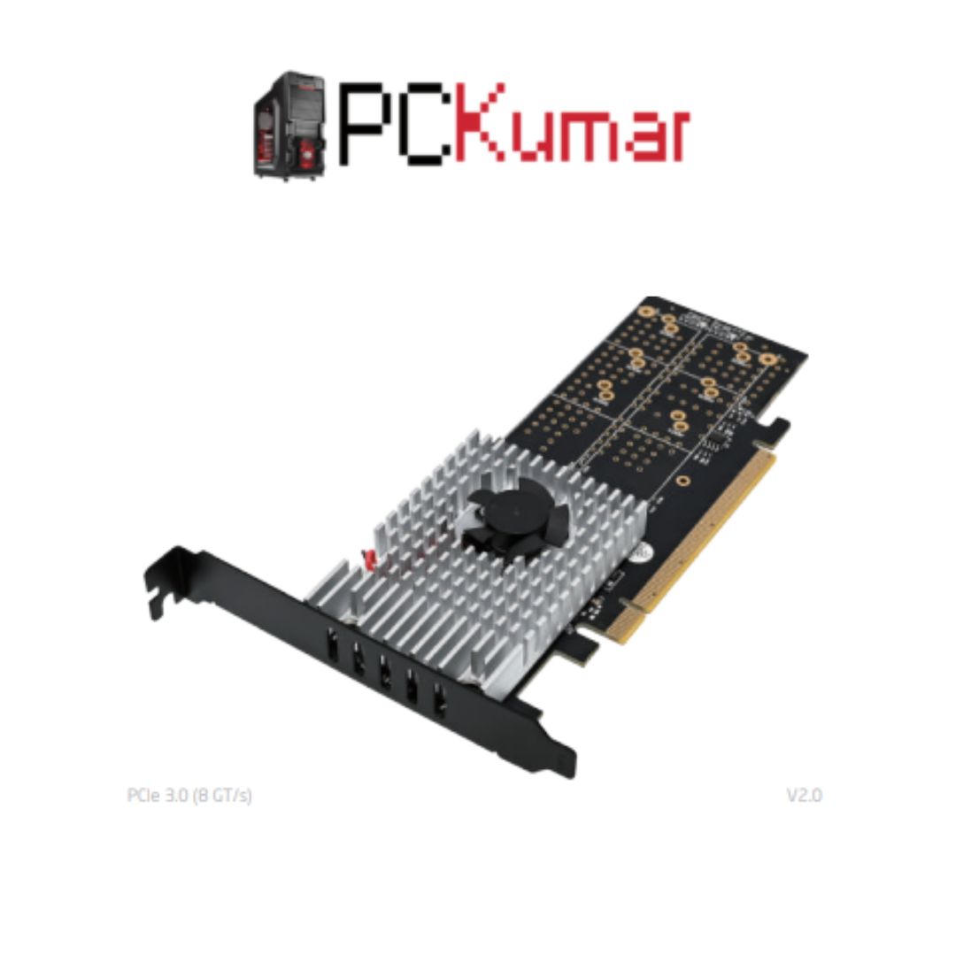 PCIe 3.0 ×16 PEX8747 4 × M.2 NVMe Adapter Card (ST5113)