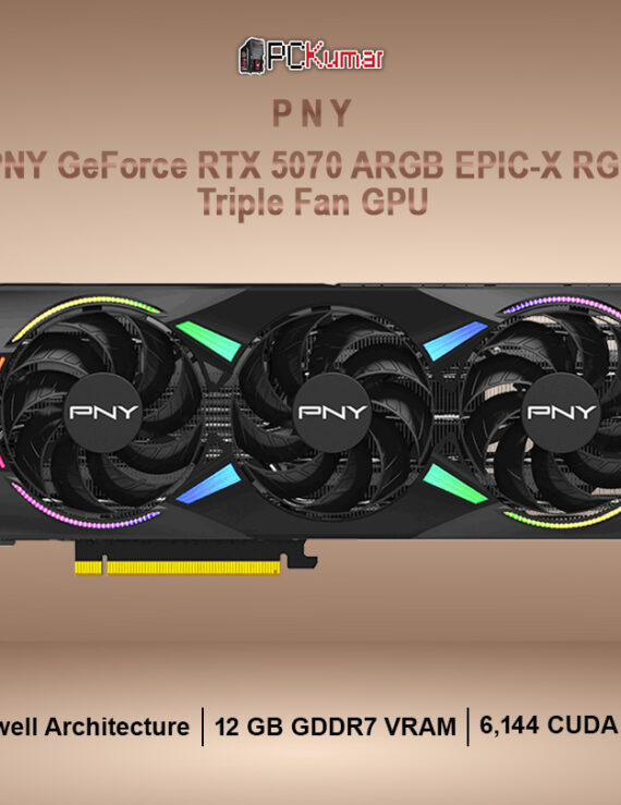 PNY GeForce RTX™ 5070 ARGB EPIC-X RGB™ Triple Fan GPU