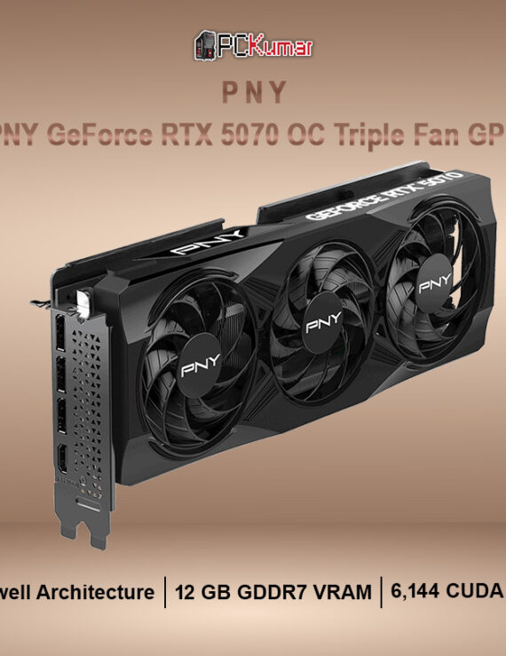 PNY GeForce RTX™ 5070 Overclocked Triple Fan GPU