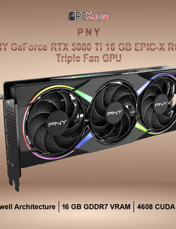 PNY GeForce RTX™ 5060 Ti 16GB EPIC-X RGB™ Triple Fan GPU