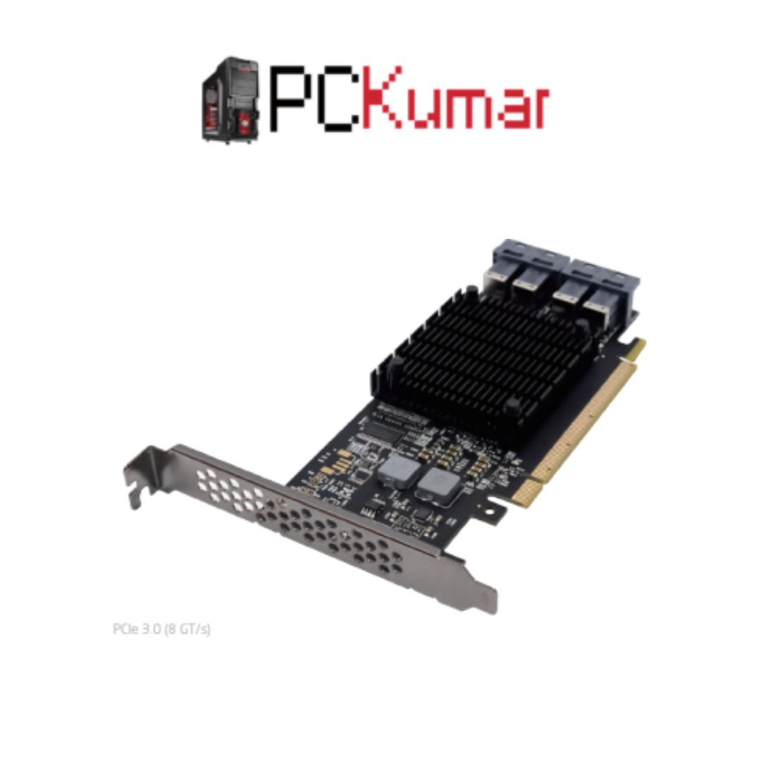 PCIe 3.0 ×16 PEX8747 4-U.2 SFF-8643 NVMe Adapter