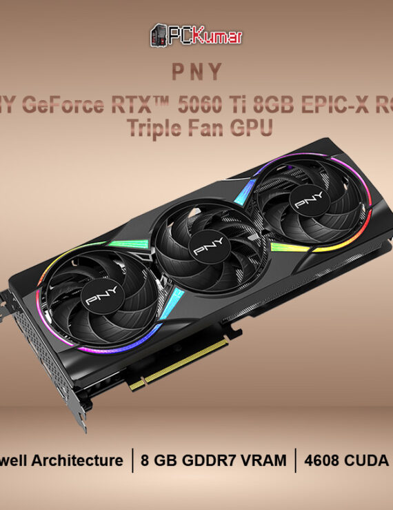 PNY GeForce RTX™ 5060 Ti 8GB EPIC-X RGB™ Triple Fan GPU