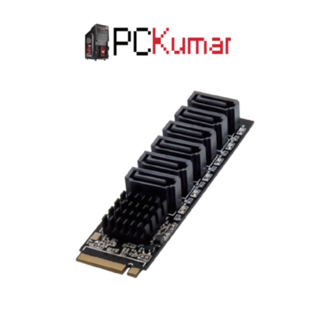 M.2 M ASM1166 Six-Port SATA Gen3 Expansion Card (ST591)