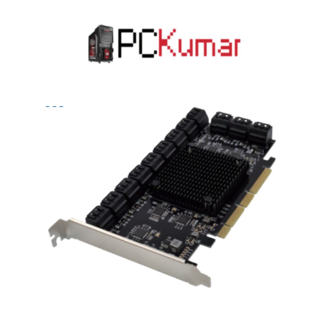 PCIe x4×8×16 ASM1064 24 × SATA III Expansion Card (ST588)