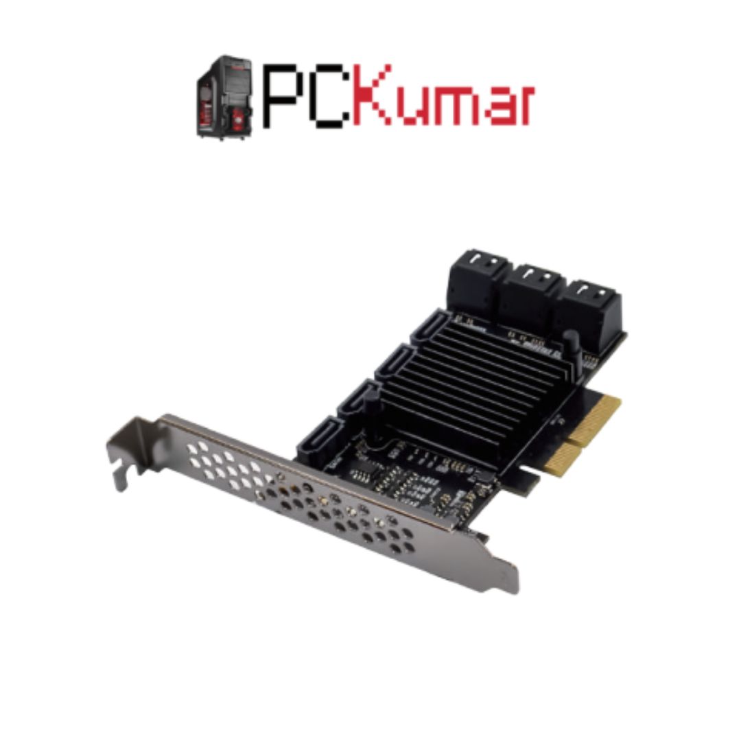 PCIe x4 ASM1166 10-Port SATA Gen3 Expansion Card (ST562)
