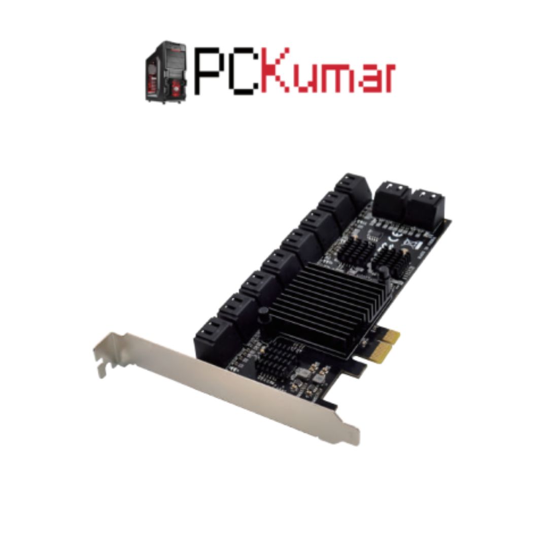 PCIe x1 ASM1064 20-Port SATA Gen3 Expansion Card (ST595)