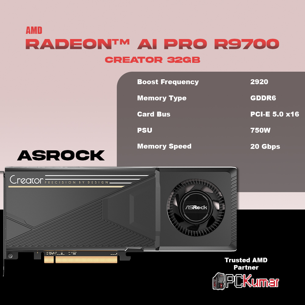 Radeon™ AI PRO R9700 CREATOR