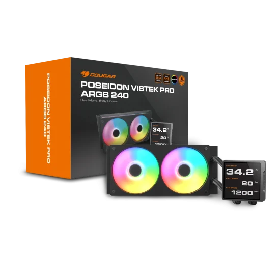 Cougar Poseidon Vistek Pro ARGB 240 Black Liquid Cooler