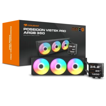 Cougar Poseidon Vistek Pro ARGB 360 Black Liquid Cooler