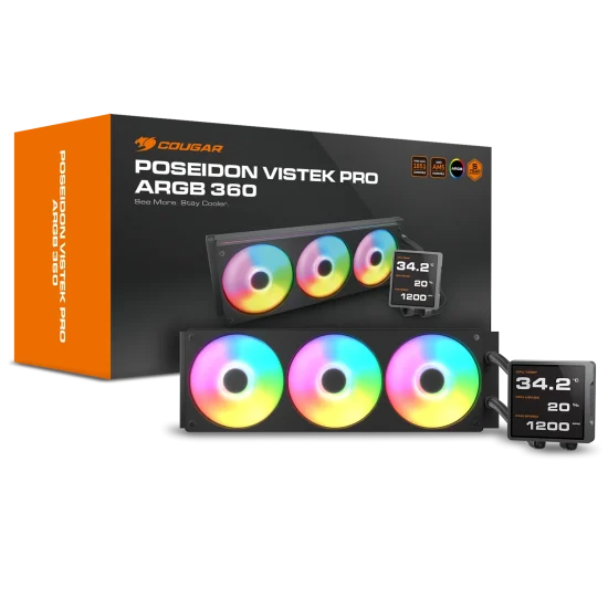 Cougar Poseidon Vistek Pro ARGB 360 Black Liquid Cooler