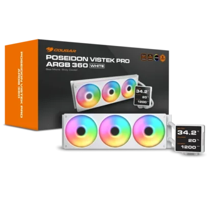 Cougar Poseidon Vistek Pro ARGB 360 White Liquid Cooler