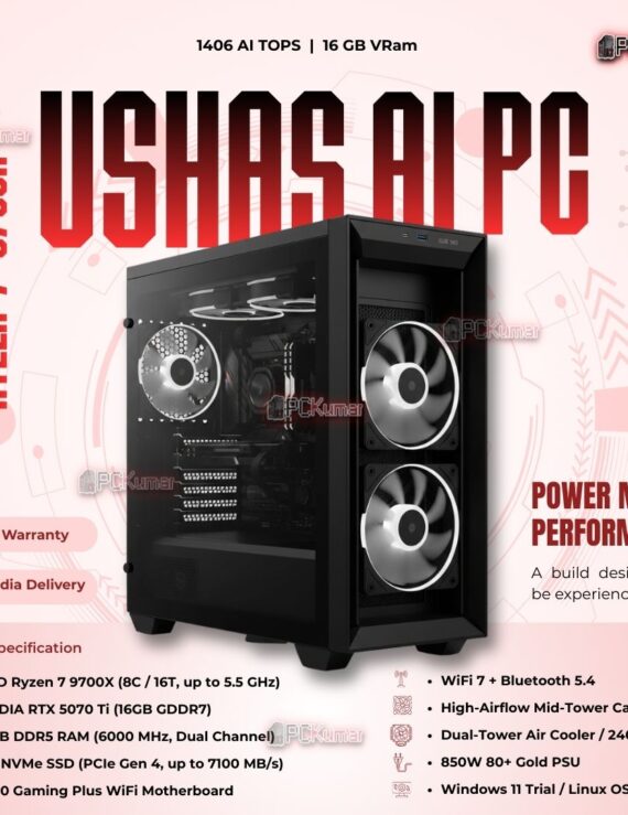 Kumars "Ushas AI PC " with 1406 AI TOPS 16GB VRam