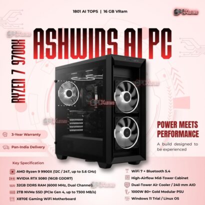 Kumars "Ashwins AI PC " with 1801 AI TOPS 16GB VRam