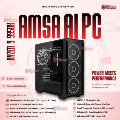 Kumars "Amsa AI PC " with 1801 AI TOPS 16GB VRam