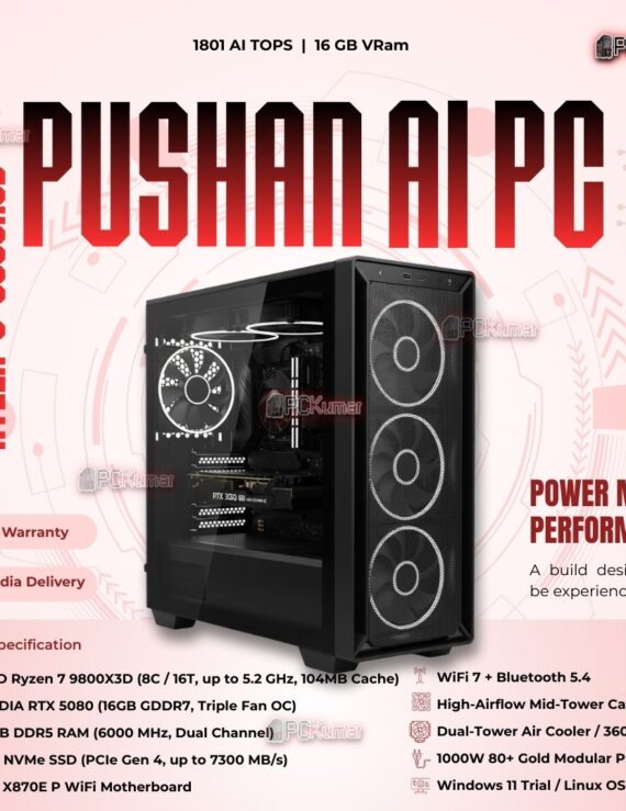 Kumars "Pushan AI PC " with 1801 AI TOPS 16GB VRam