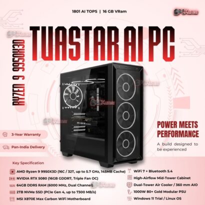 Kumars "Tvastar AI PC " with 1801 AI TOPS 16GB VRam