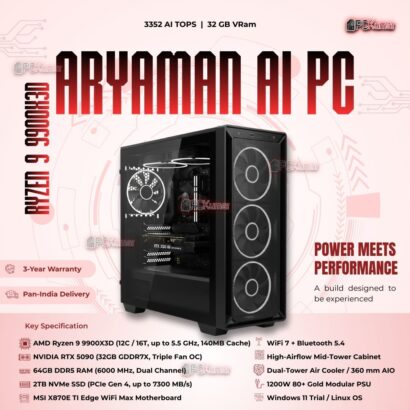 Kumars "Aryaman AI PC " with 3352 AI TOPS 32GB VRam