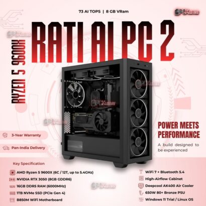 Kumars "Rati AI PC 2" with 73 AI TOPS with 8GB VRam