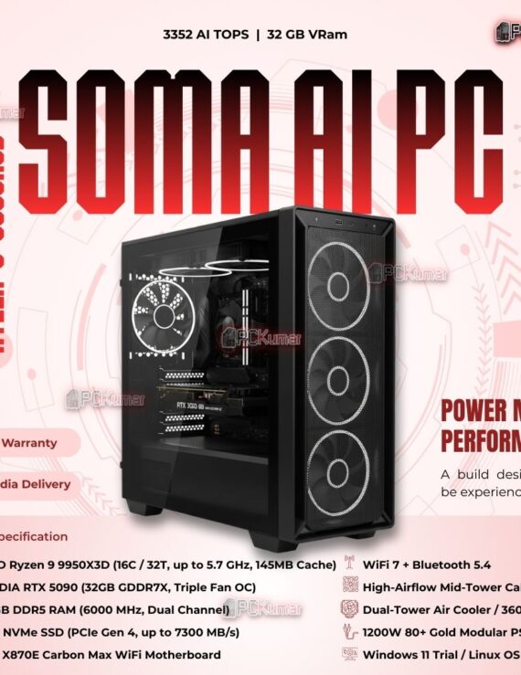 Kumars "Soma AI PC " with 3352 AI TOPS 32GB VRam