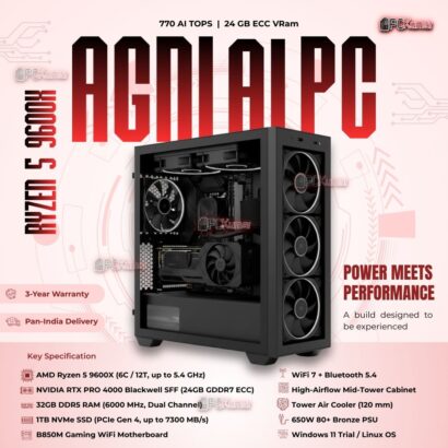 Kumars "Agni AI PC" with 770 AI TOPS with 24GB ECC VRam