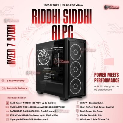 Kumars "Riddhi Siddhi AI PC" with 1247 AI TOPS with 24GB ECC VRam