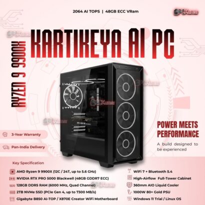 Kumars "Kartikeya AI PC" with 2,064 AI TOPS with 48GB ECC VRam