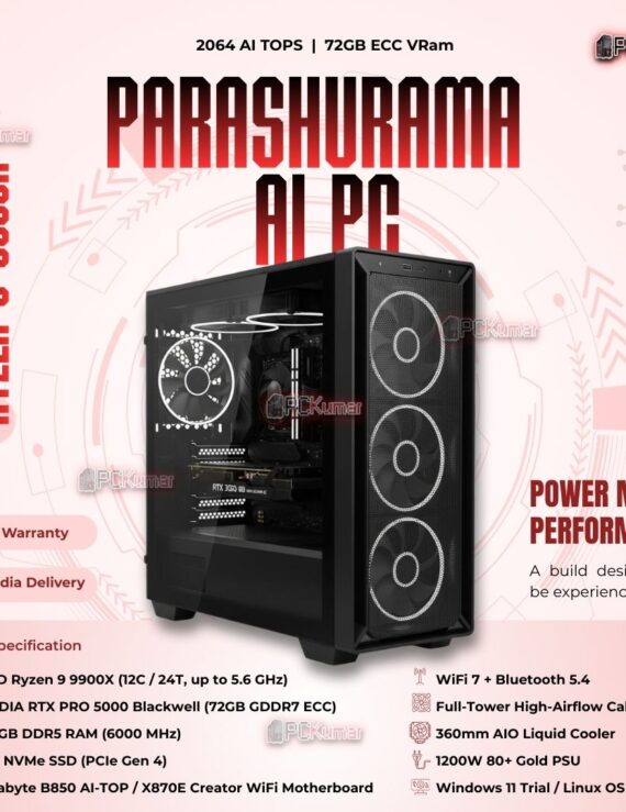 Kumars "Parashurama AI PC" with 2,064 AI TOPS with 72GB ECC VRam