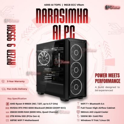 Kumars "Narasimha AI PC" with 4000 AI TOPS with 96GB ECC VRam