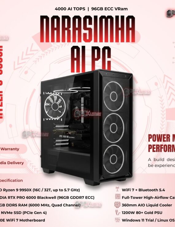 Kumars "Narasimha AI PC" with 4000 AI TOPS with 96GB ECC VRam