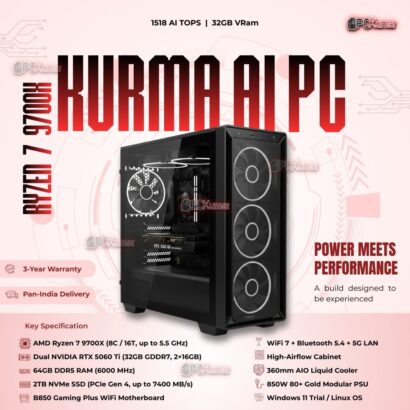 Kumars "Kurma AI PC " with 1518 AI TOPS 32GB VRam