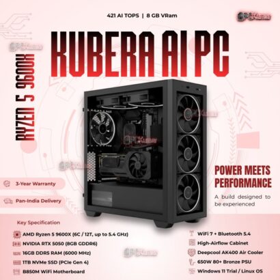 Kumars "Kubera AI PC " with 421 AI TOPS with 8GB VRam