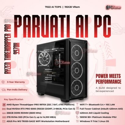 Kumars "Parvati AI PC " with 7022 AI TOPS 192GB VRam
