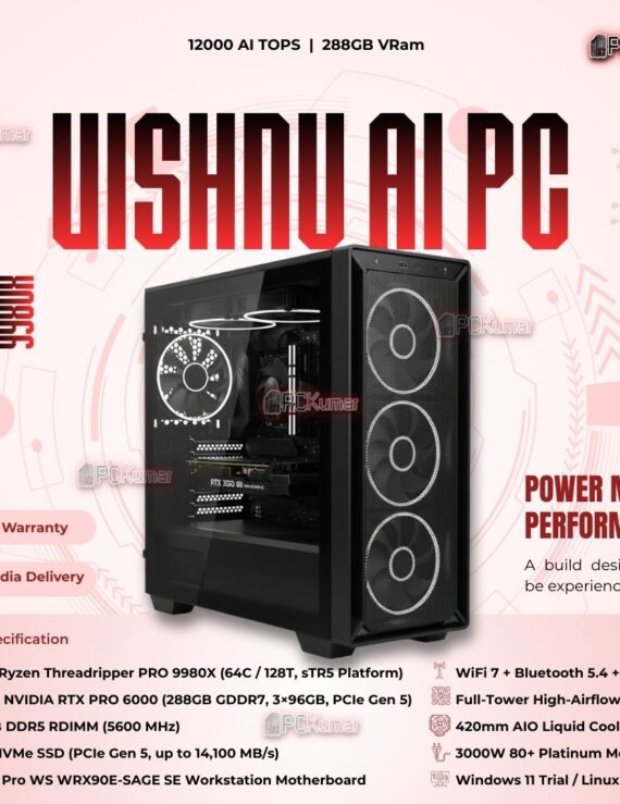 Kumars "Vishnu AI PC " with 12000 AI TOPS 288GB VRam